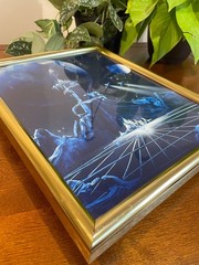 Original 2024 Moon Base Sci-Fi Painting Framed Masters Universe Style Father day