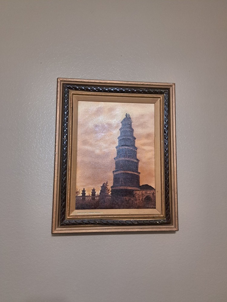 Original Oil Painting – Pao Ta Ho, I‘ Chang, China – Framed