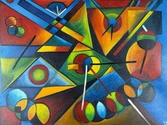 Wassily Kandinsky (Handmade) Oil On Canvas Painting signed and stamped