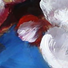SPRING WHITE FLOWERS Daffodils Still Life Art Oil painting 8X8