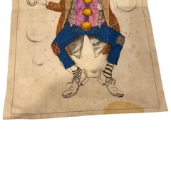 Vintage 1989 Tri-Chem Clown & Bubbles Fabric Painting Chart 7236 Glitter Accents