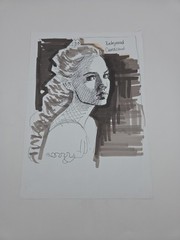Topps Galaxy 2018 – By The Lake Original Art By Angelina Benedetti plus 4 Drafts
