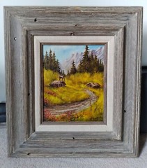 Gloria Godfretsen Original Oil Painting Nabesna Cabin’s Alaska