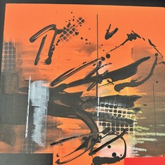 Art painting canvas / Paez Del Nogal – Orange Red