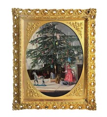 Painting Christmas / Christmas Tree with Toys Circa 1915 (#18146)