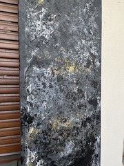 Abstract painting black/white 160×40 cm texture art-pastos acrylic canvas picture