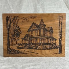 Custom Architectural Wood Engraving | Heirloom Home & Property Portrait