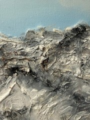 Mountain Scape Painting Textured Landscape Original Acrylic Small