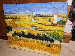 Fine Art Master Study after Van Gogh’s „The Harvest“ – Heavy Impasto Oil on…