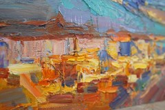 Amalfi Coast art Original painting IMPRESSIONISM Oil on panel by S Chernyakovsky