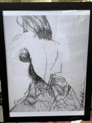 Artist Gwendolen Charcoal Drawing Signed Ltd Ed Art Print