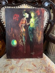 Leonor Fini – Amazing Oil Painting – Surrealism Style – Signed – Stamped