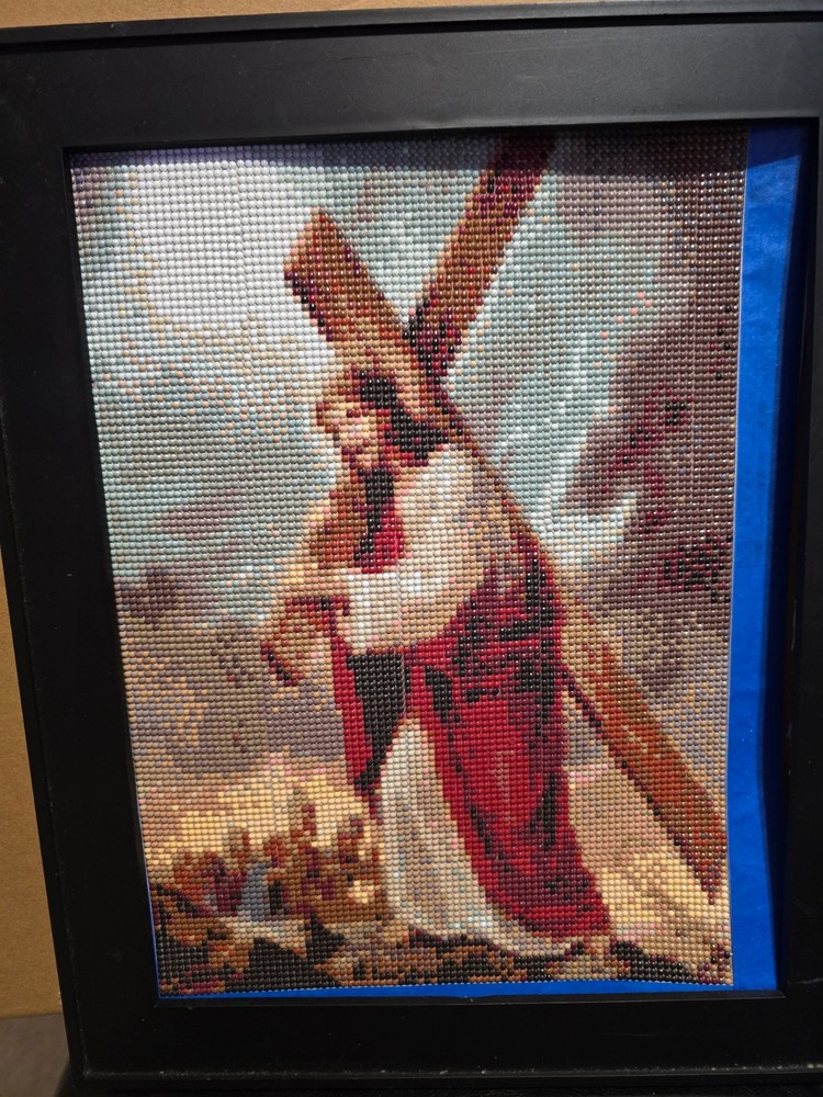 Jesus carrying his cross. Diamond Art Finished. have 2.