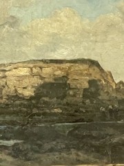 LEONCE CHABRY OLD 19TH CENTURY FRENCH IMPRESSIONIST LANDSCAPE OIL PAINTING 1850s