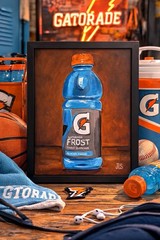 Gatorade Bottle Painting Sports Drink Art Pop Art Still Life 11×14 Framed