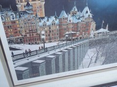 VINTAGE DENIS NOLET 1988 QUEBEC ET SA VIE DE CHATEAU CANADA 133/350 SIGNED FRAME