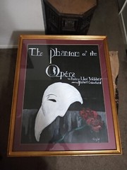 Phantom Of The Opera Framed Painting 32×26 1991 See Pics For Condition & Details
