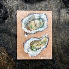 Original Acrylic Seafood Painting | 5×7 inches | Artist V. A. Sanchez