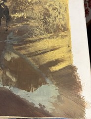 Original Painting Western Illustration Art Cowboy on Horse Desert 1970’s