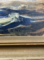 TACKABERRY ANTIQUE DIORAMA NAUTICAL PAINTING SCULPTURE WOOD CARVING SEATTLE OLD
