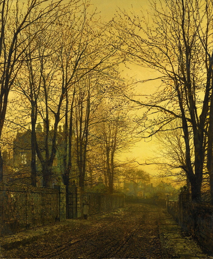 Peaceful Dusk Road Oil painting Wall Art Giclee Printed on canvas P410