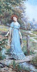 G E Parkin : Female Within River Landscapes, Signed And Dated 1914