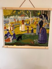 People in the Park an Acrylic Painting – 16″ x 20″- Wood & leather frame