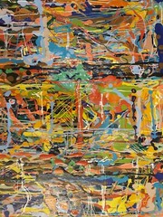 Russian Expressionism painting. Signed Petr Nemchinov. Acrylic on canvas. 2014