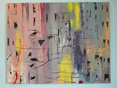 original abstract acrylic painting on canvas „Porque Gris?“