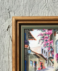 SPANISH ARCHITECTURE, Original Watercolor by: Raniul. Framed/Signed/ Excellent