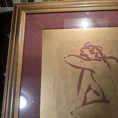 Alcestis Painting Print by A.Gockel Signed,Double Matted,Framed