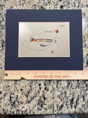 Vintage National Airplane by Hurley Signed & Matted 1989 Art Print
