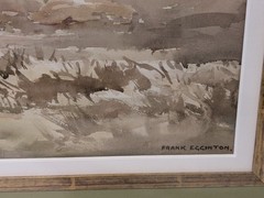 Frank Egginton Original Watercolor Painting Irish Landscape Sheep Framed 39×31