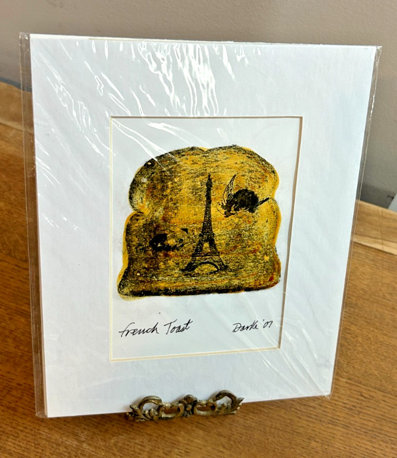 Linda Darke Swaynos „French Toast“ 2007 Signed Original Art w/ Exhibition Card