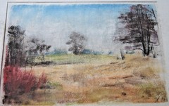 Franz Ehmke*1928-2018 GDR Painter° Summery Field Landscape with Trees