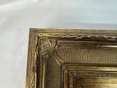 Gilded Framed Signed Medium Sized Oil Painting Bunny Rabbit’s Antique Style chic