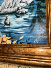 Bill Adair’s Wildhaven Art Gallery Framed Swan Set Realism Nature