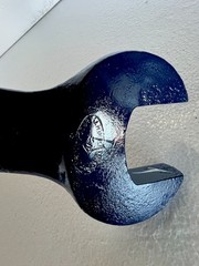 Pinstriped Rat Rod Tool Hand Painted Wrench Hotrod Garage Auto Shop Sign Art
