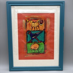 Original Kiwiana Folk Art Painting Signed JD 2019 Kiwi Bird Pukeko New Zealand