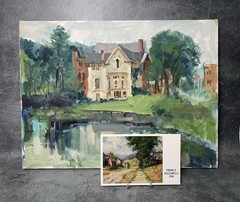 Old House, Pottersville, NJ – Painting on Canvas, Frank Zuccarelli (1921-2012)