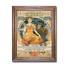 Bronze-Framed St. Louis World’s Fair by Mucha Canvas Art (18 in x 14 in Framed)