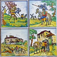 J.Roig RARE VTG HandPainted 12 Tiles Barcelona 6″ x 6″ Signed Artist JRoig