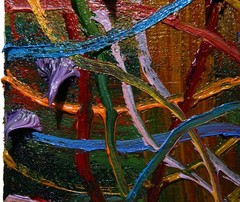 ORIGINAL OIL█PAINTING VINTAGE ART█SIGNED IMPRESSIONIST POP█ABSTRACT MODERN DECO