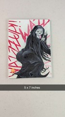 Twerking Ghoul Original 5×7 Painting Acrylic On Canvas Board