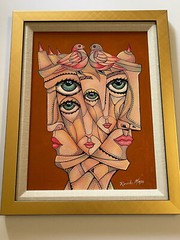 Ricardo Maya Original Painting Authentic Cuban Modernist Nicaragua Abstract 16″