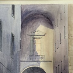 Italian Water Color Painting Florence 9”x5.5”