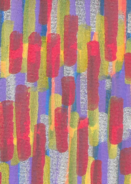 ACEO ATC CARD „Letters 87“ REASOR Original Abstract Hand Made Painting 2.5×3.5