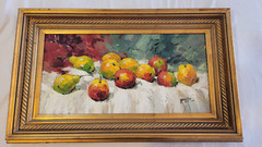 Vintage Original Still Life Expressionist Oil Painting Signed / Framed