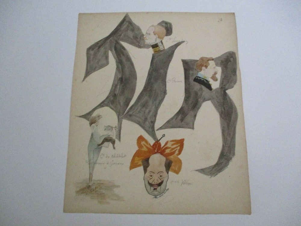 ANTIQUE PAINTING PORTRAIT ORIENTALIST OLD MILITARY POLITICS ILLUSTRATION 1899