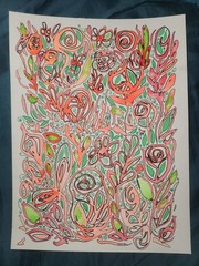 Tajin- Original Watercolor Painting With Acrylic Paint Marker Details